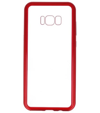 Rood Transparant Magnetisch Back Cover Hoesje voor Samsung Galaxy S8 Plus