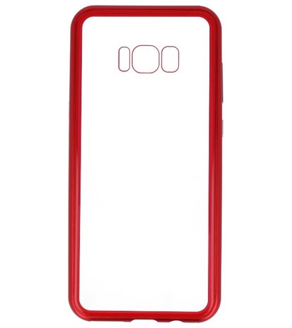 Rood Transparant Magnetisch Back Cover Hoesje voor Samsung Galaxy S8 Plus