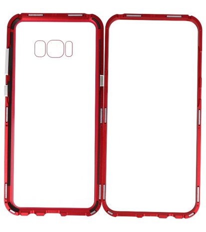 Rood Transparant Magnetisch Back Cover Hoesje voor Samsung Galaxy S8 Plus