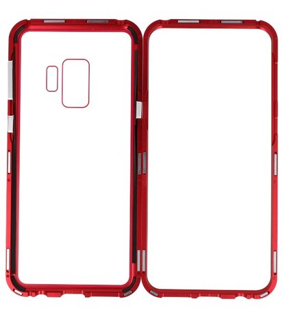 Rood Transparant Magnetisch Back Cover Hoesje voor Samsung Galaxy S9