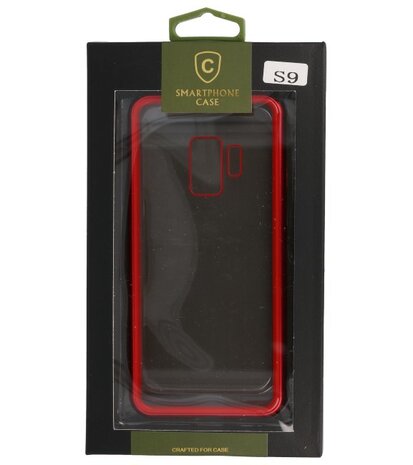 Rood Transparant Magnetisch Back Cover Hoesje voor Samsung Galaxy S9