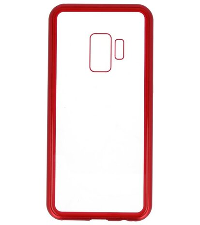 Rood Transparant Magnetisch Back Cover Hoesje voor Samsung Galaxy S9