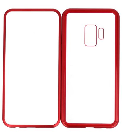 Rood Transparant Magnetisch Back Cover Hoesje voor Samsung Galaxy S9