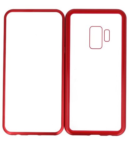 Rood Transparant Magnetisch Back Cover Hoesje voor Samsung Galaxy S9