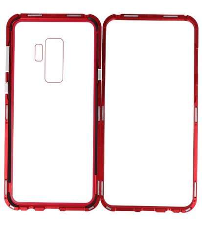 Rood Transparant Magnetisch Back Cover Hoesje voor Samsung Galaxy S9 Plus