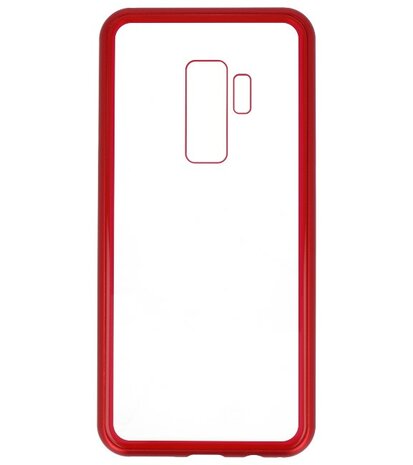 Rood Transparant Magnetisch Back Cover Hoesje voor Samsung Galaxy S9 Plus