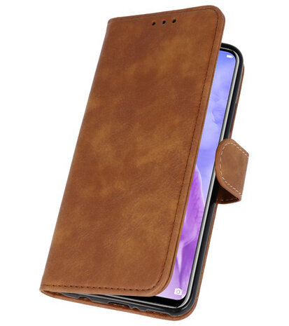 Bruin Bookstyle Wallet Cases Hoesje voor Huawei Nova 3