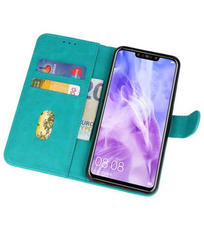 Groen Bookstyle Wallet Cases Hoesje voor Huawei Nova 3