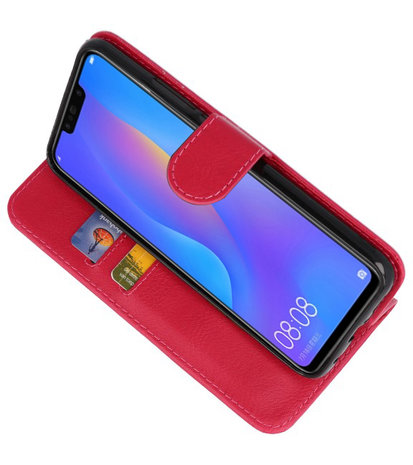 Roze Bookstyle Wallet Cases Hoesje voor Huawei P Smart Plus 