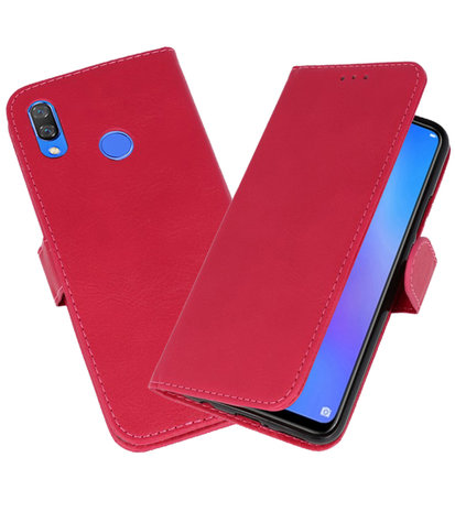 Roze Bookstyle Wallet Cases Hoesje voor Huawei P Smart Plus 