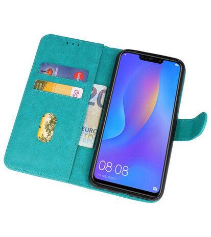 Groen Bookstyle Wallet Cases Hoesje voor Huawei P Smart Plus