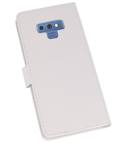 Wit Bookstyle Wallet Cases Hoesje voor Samsung Galaxy Note 9
