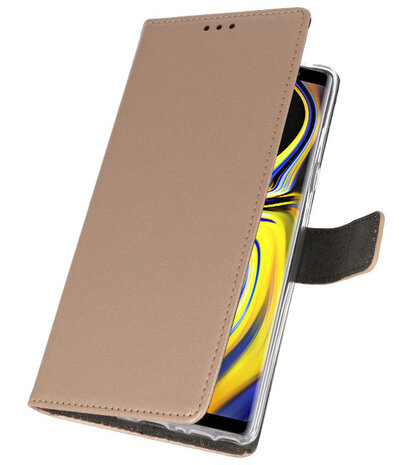 Goud Wallet Cases Hoesje voor Samsung Galaxy Note 9