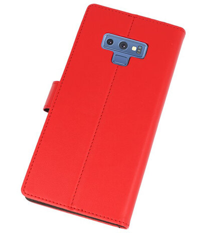 Rood Wallet Cases Hoesje voor Samsung Galaxy Note 9