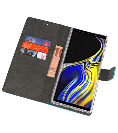 Blauw Wallet Cases Hoesje voor Samsung Galaxy Note 9