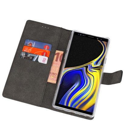 Zwart Wallet Cases Hoesje voor Samsung Galaxy Note 9