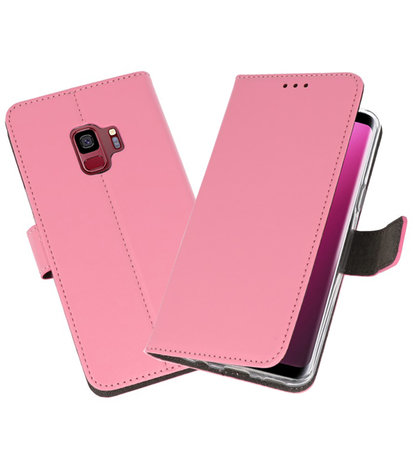 Roze Wallet Cases Hoesje voor Samsung Galaxy S9