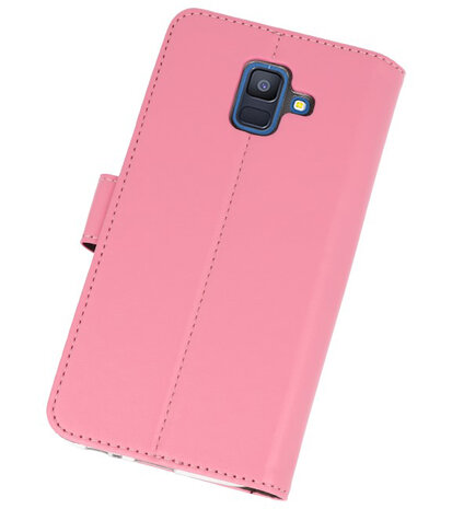 Roze Bookstyle Wallet Cases Hoesje voor Samsung Galaxy A6 (2018)