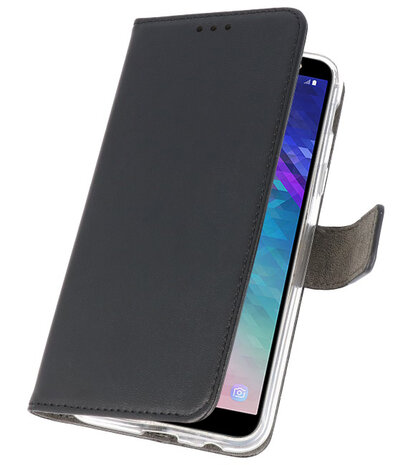 Zwart Bookstyle Wallet Cases Hoesje voor Samsung Galaxy A6 (2018)