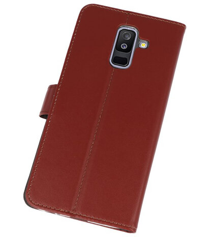 Bruin Bookstyle Wallet Cases Hoesje voor Samsung Galaxy A6 Plus (2018)