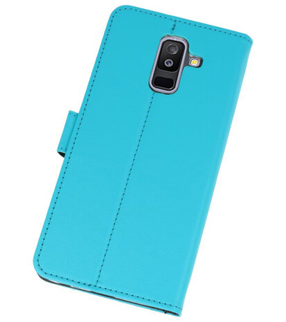 Blauw Bookstyle Wallet Cases Hoesje voor Samsung Galaxy A6 Plus (2018)