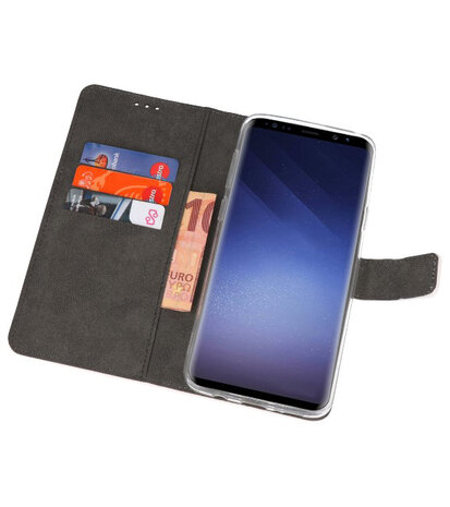 Wit Bookstyle Wallet Cases Hoesje voor Samsung Galaxy S9 Plus