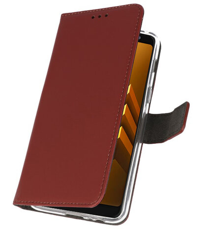 Bruin Wallet Cases Hoesje voor Samsung Galaxy A8 2018