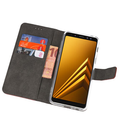 Bruin Wallet Cases Hoesje voor Samsung Galaxy A8 2018