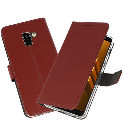 Bruin Wallet Cases Hoesje voor Samsung Galaxy A8 2018