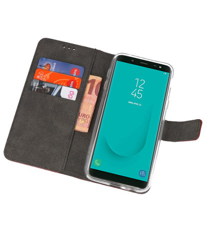 Bruin Wallet Cases Hoesje voor Samsung Galaxy J6 2018