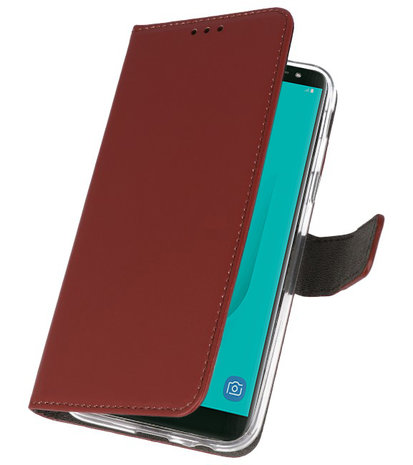 Bruin Wallet Cases Hoesje voor Samsung Galaxy J6 2018