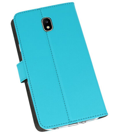 Blauw Wallet Cases Hoesje voor Samsung Galaxy J7 2018 