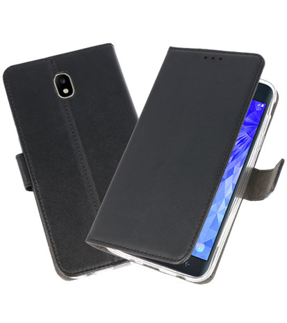 Zwart Wallet Cases Hoesje voor Samsung Galaxy J7 2018