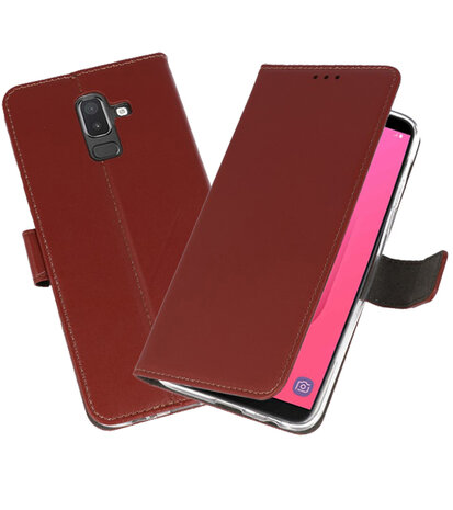 Bruin Wallet Cases Hoesje voor Samsung Galaxy J8