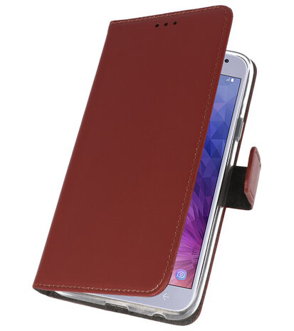 Bruin Wallet Cases Hoesje voor Samsung Galaxy J4 2018
