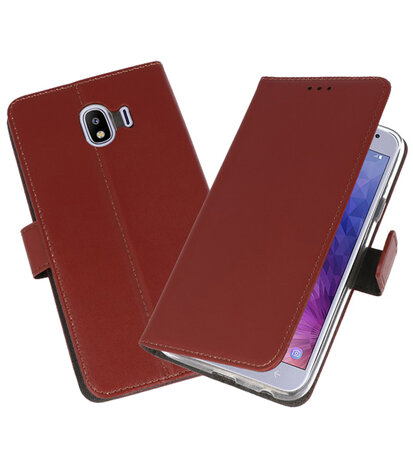 Bruin Wallet Cases Hoesje voor Samsung Galaxy J4 2018