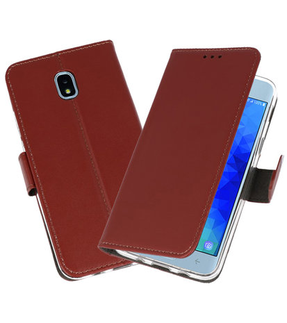 Bruin Wallet Cases Hoesje voor Samsung Galaxy J3 2018