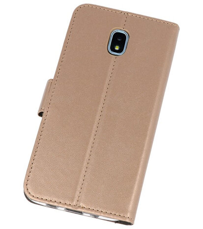 Goud Wallet Cases Hoesje voor Samsung Galaxy J3 2018