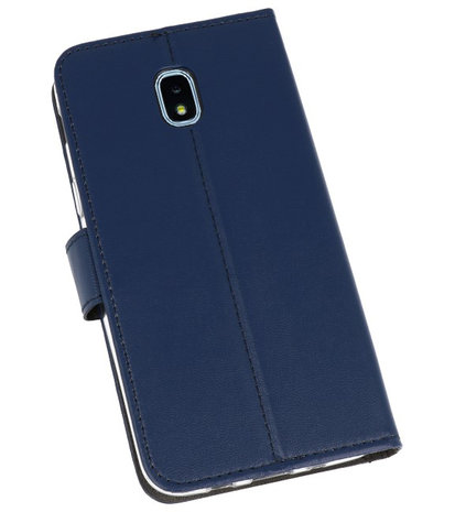 Navy Wallet Cases Hoesje voor Samsung Galaxy J3 2018