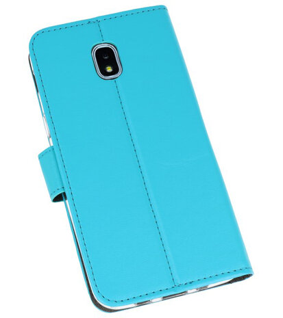 Blauw Wallet Cases Hoesje voor Samsung Galaxy J3 2018 