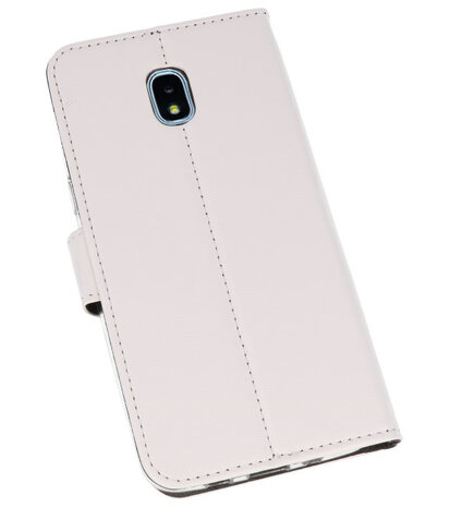 Wit Wallet Cases Hoesje voor Samsung Galaxy J3 2018