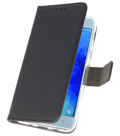 Zwart Wallet Cases Hoesje voor Samsung Galaxy J3 2018