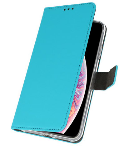 Blauw Wallet Cases Hoesje voor iPhone XS Max 