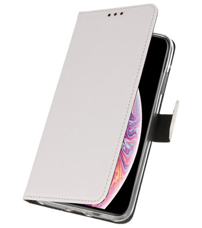 Wit Wallet Cases Hoesje voor iPhone XS Max 