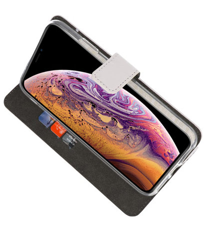 Wit Wallet Cases Hoesje voor iPhone XS Max 