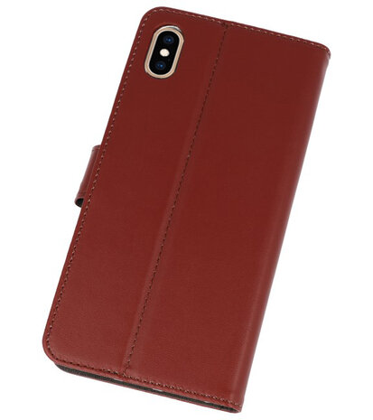 Bruin Wallet Cases Hoesje voor iPhone XS Max 