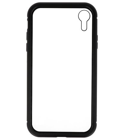 Magnetic Back Cover voor iPhone XR Zwart - Transparant