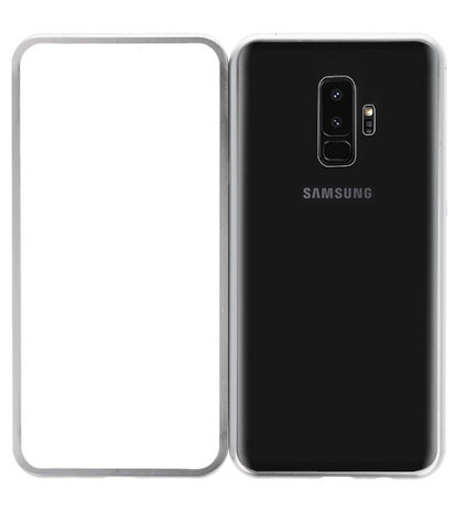 Zilver - Transparant Magnetisch Back Cover Galaxy S9 Plus
