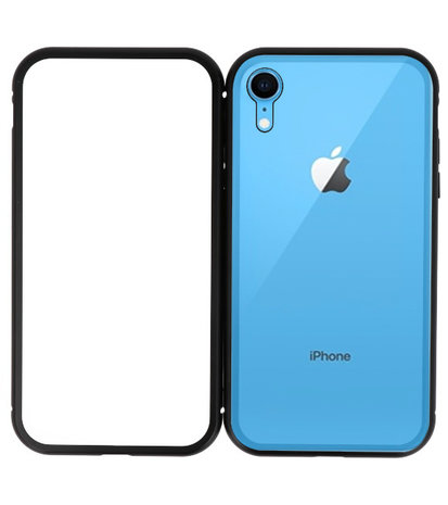 Magnetic Back Cover voor iPhone XR Zwart - Transparant