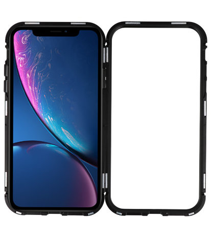 Magnetic Back Cover voor iPhone XR Zwart - Transparant